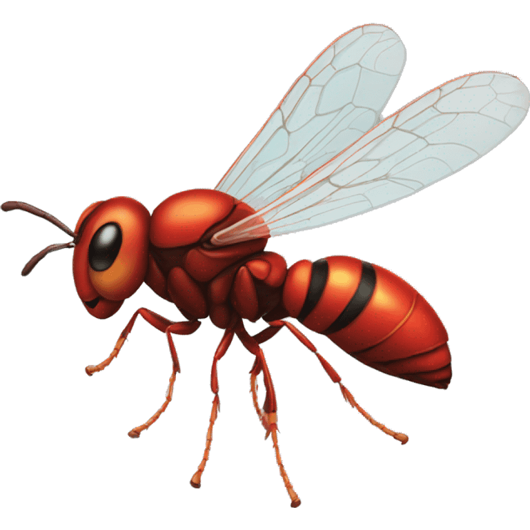 flying Red Wasp emoji