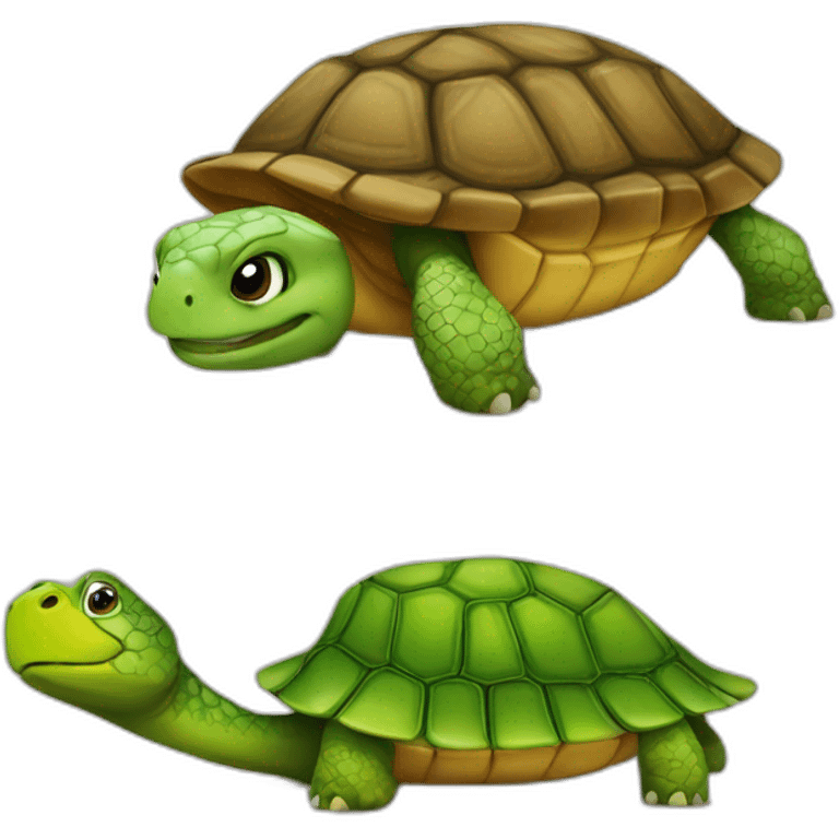 cheval et tortue emoji