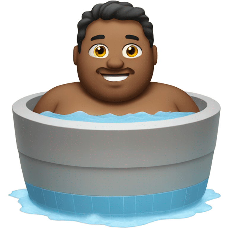 Overweight guy in hot tub emoji