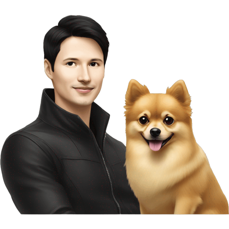 Pavel Durov and Pomeranian dog emoji