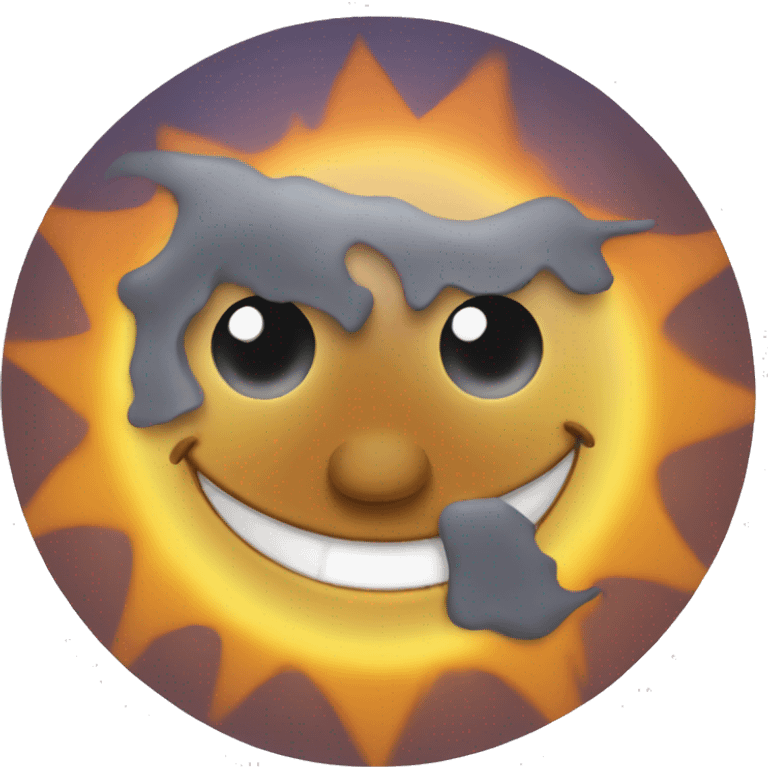 Sun in the evening emoji