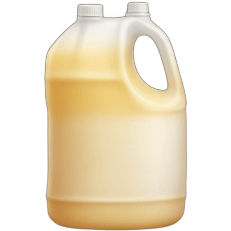 gallon milk jug filled halfway with brownish yellow liquid emoji