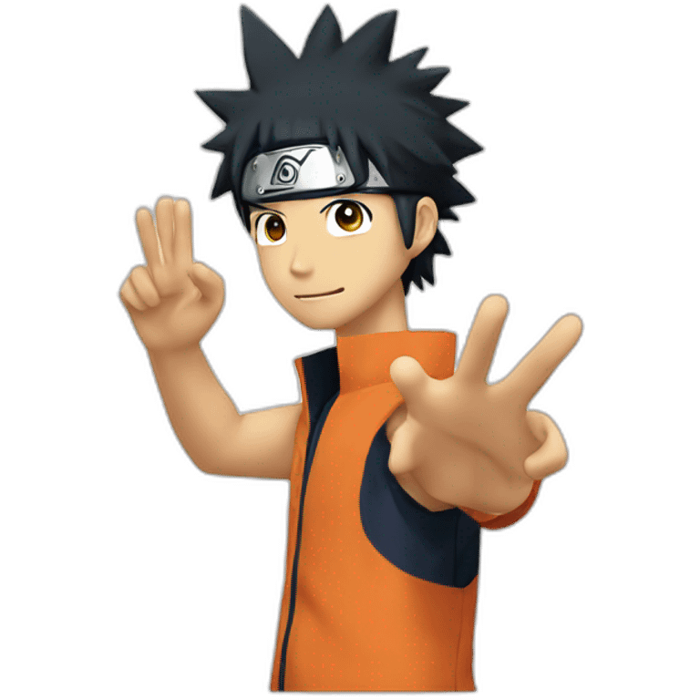 Naruto raising his hand emoji