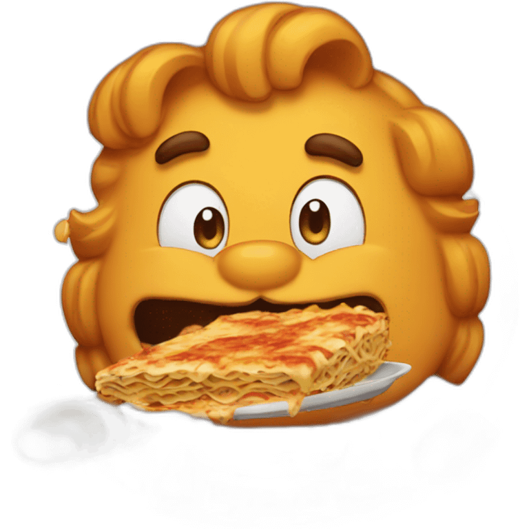 garfield eating lasagna emoji