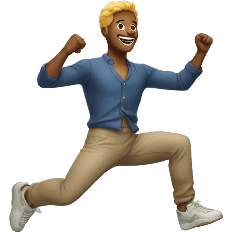  man doing jumping jack emoji