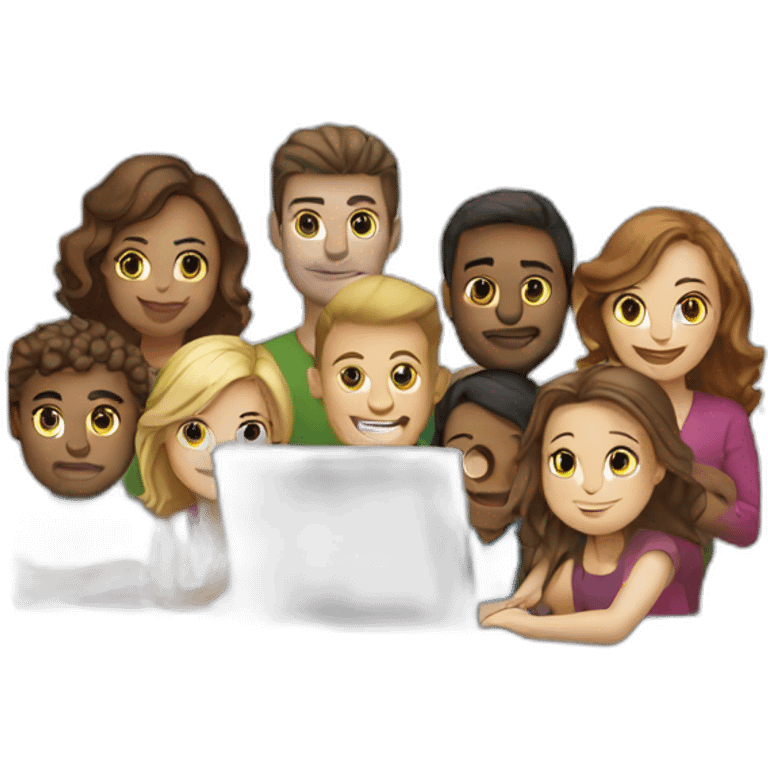 group of people on a laptop emoji