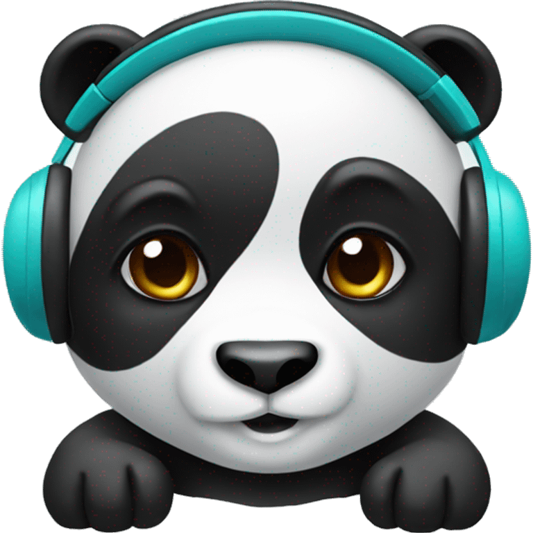 Panda with headphones  emoji