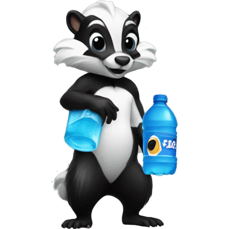 Skunk with a blue gatorade  emoji