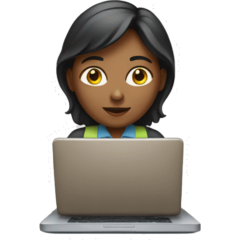 mujer trabajando con laptop emoji