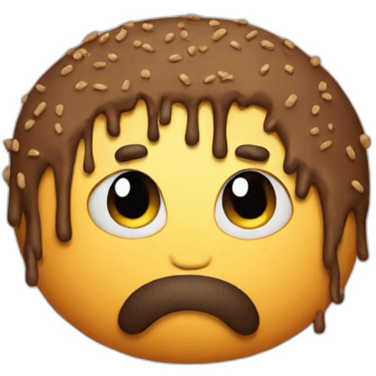 hairy sad burger emoji