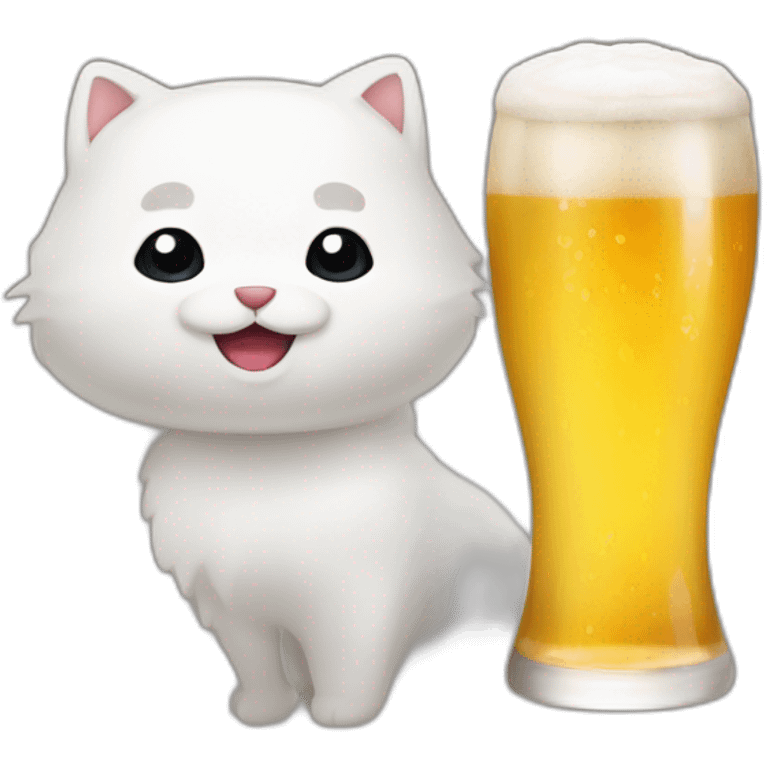 Chat qui boi une biére emoji