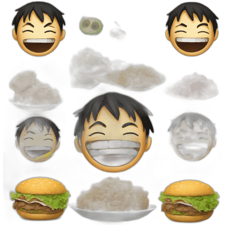 Luffy eat emoji