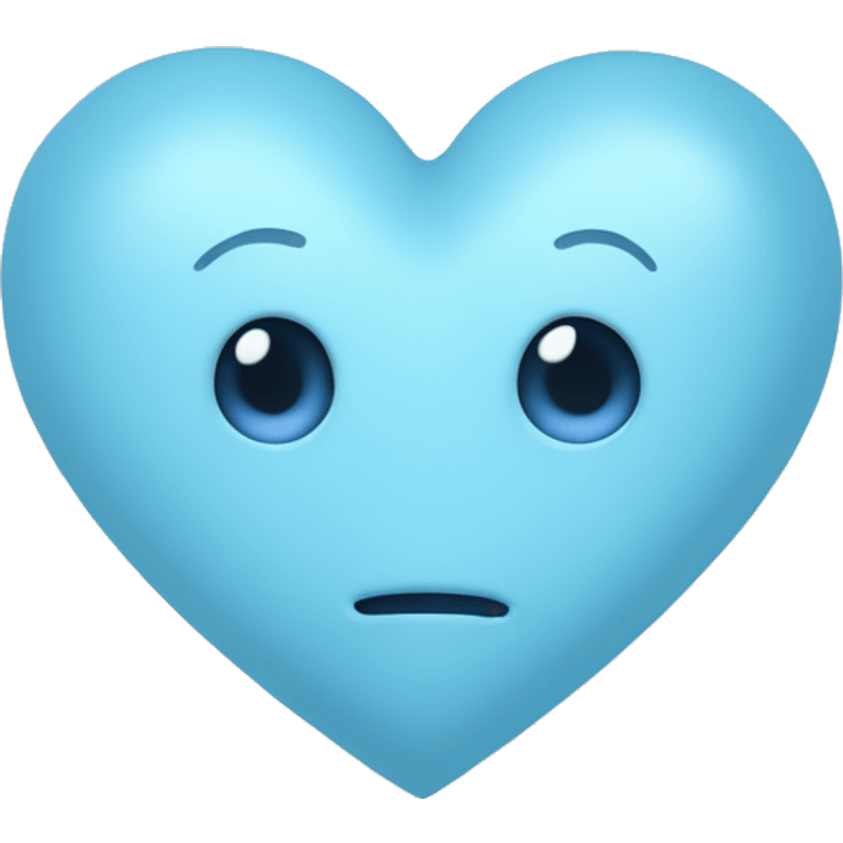 Pastel blue heart  emoji