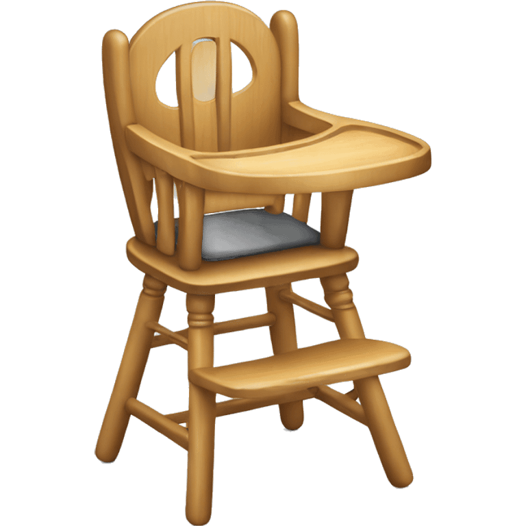 Baby high chair oak emoji