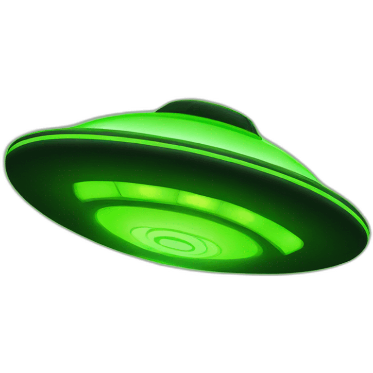 Neon green  Flying saucer emoji