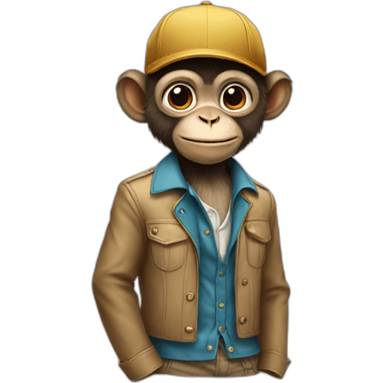 monkey wearing clothes emoji