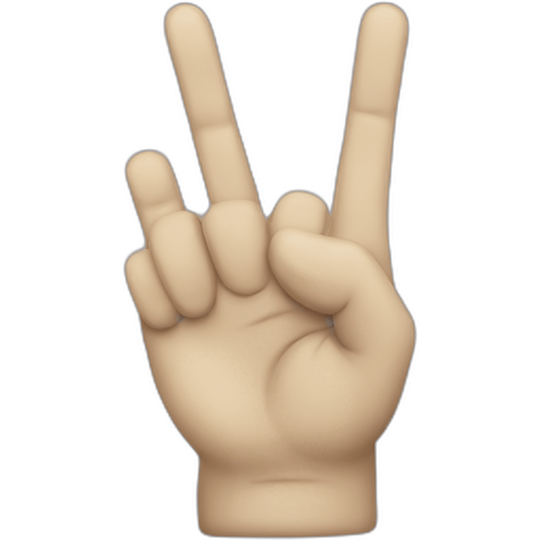 Peace hand ventral side emoji