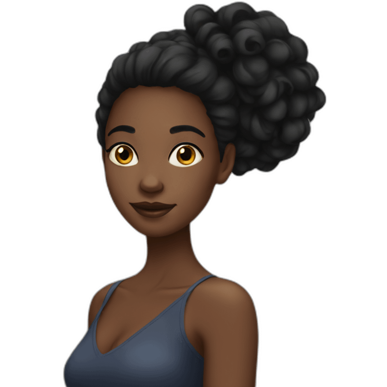 beautiful black girl emoji