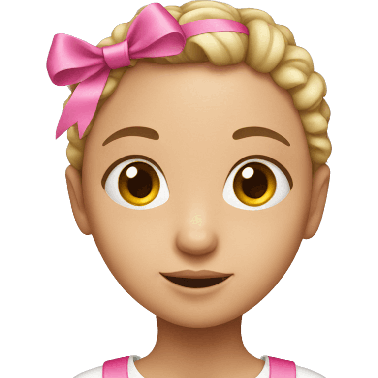 girl with pink ribbon emoji