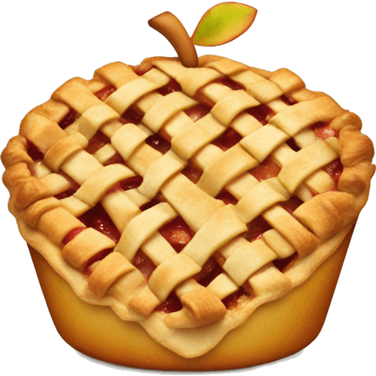 Apple pie in shape of apple emoji