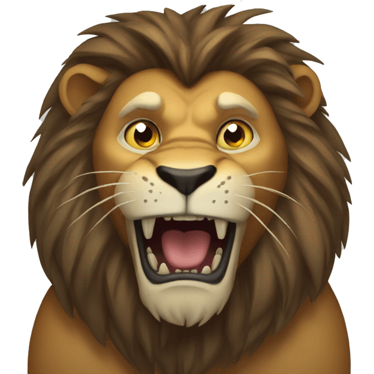 Scary lion emoji