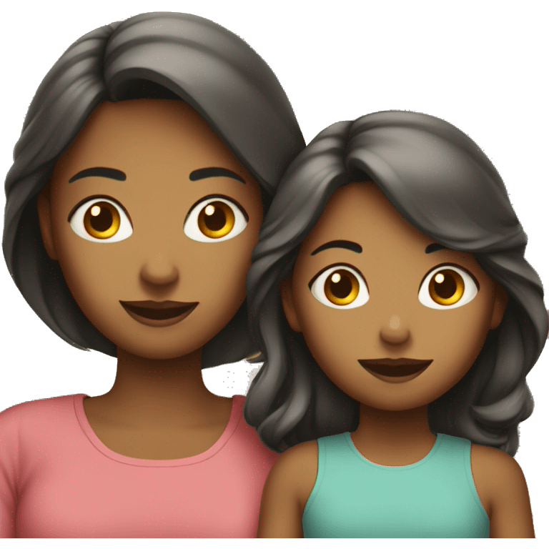 Mother and daughter  emoji