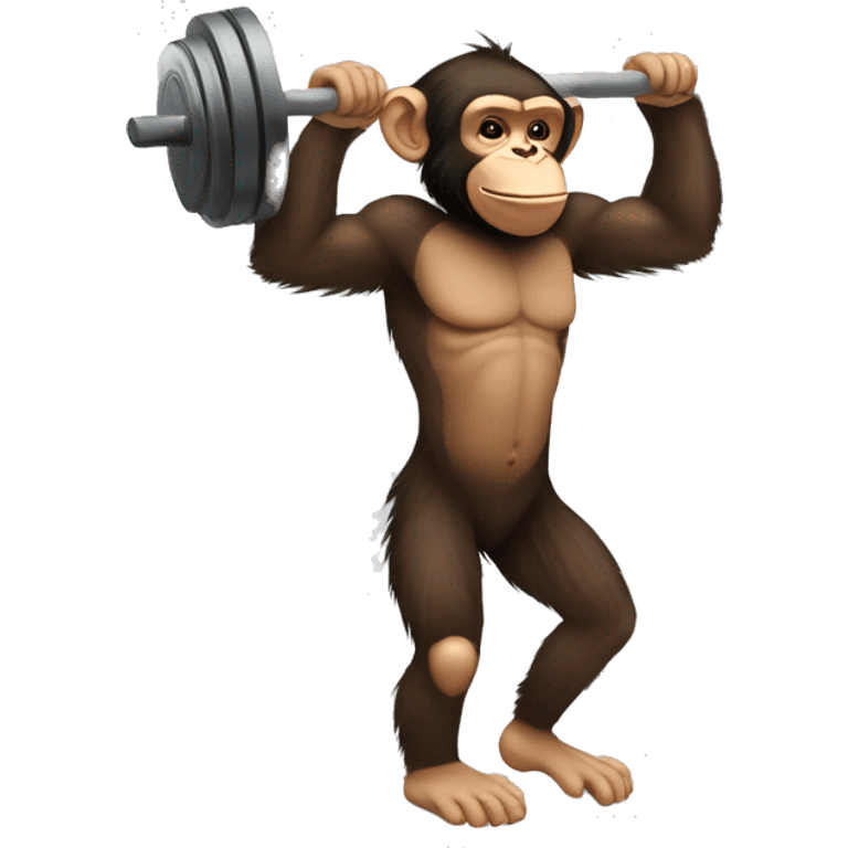 Chimp at the gym emoji