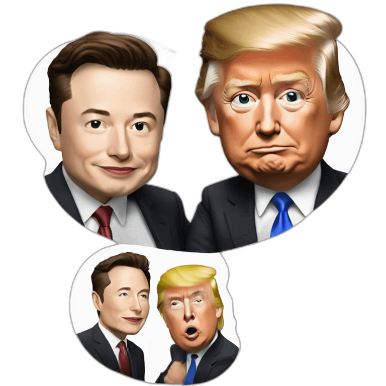 elon musk and donald trump emoji