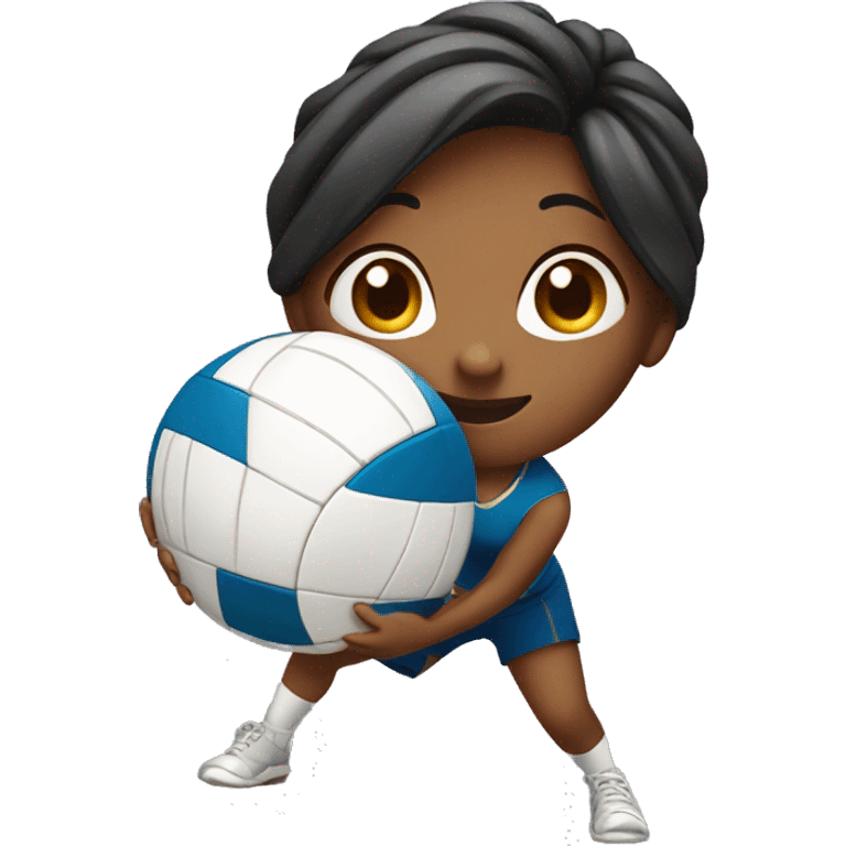 Girl playing Volleyball  emoji