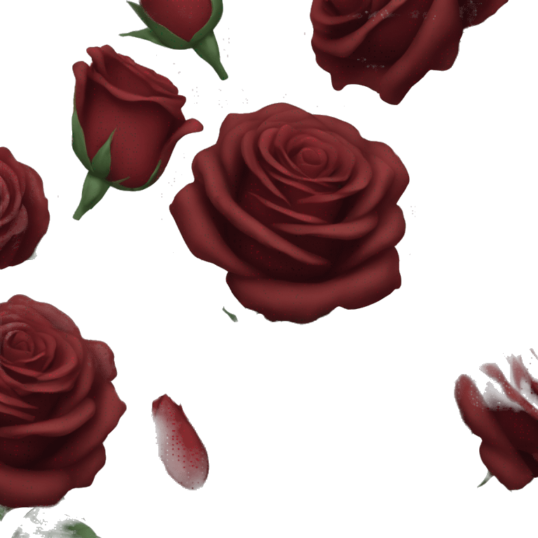 dark red roses emoji