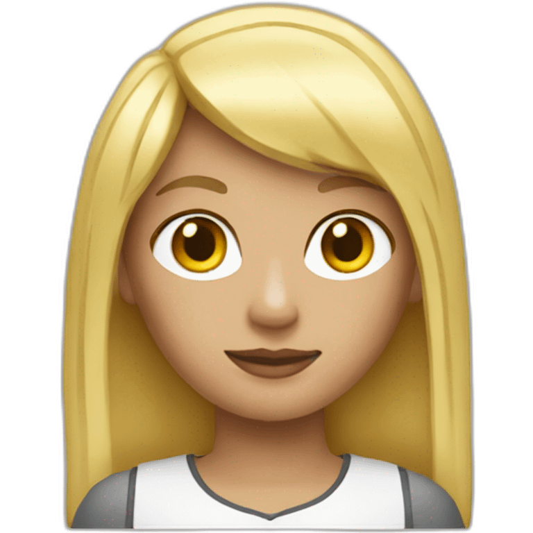 Blondy with a bang in Nike costume emoji