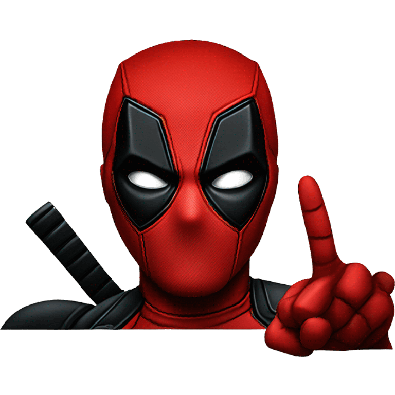 deadpool flipping you off emoji