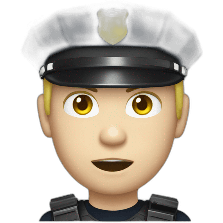 White Police with taser emoji