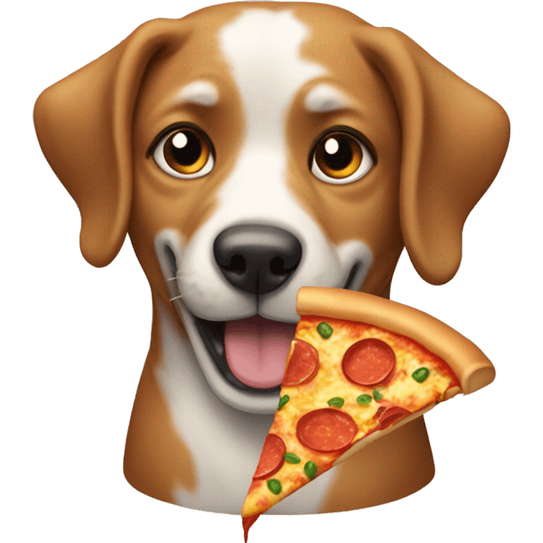 dog eating pizza emoji