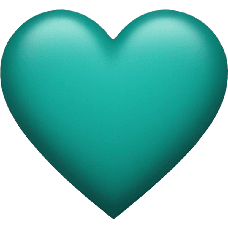 Matte teal heart  emoji