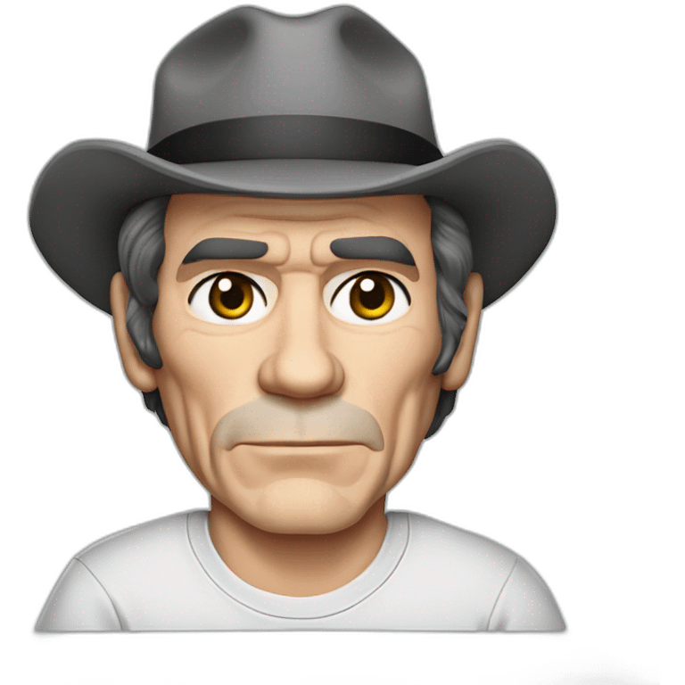 actor tommy lee jones cartoon wearing shirt emoji