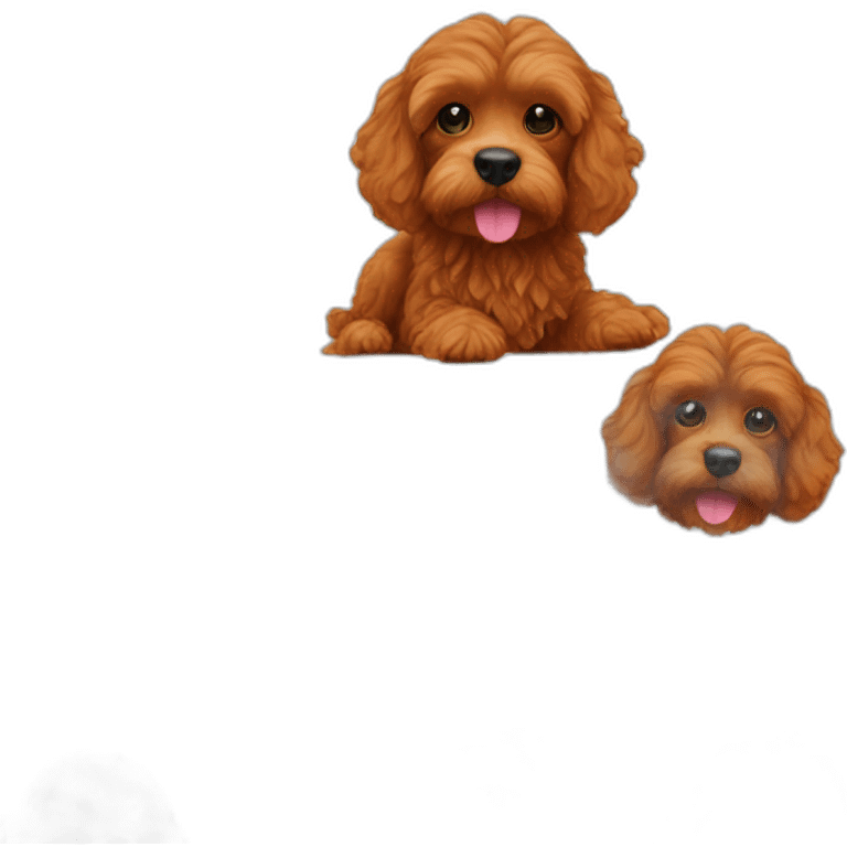 Red cavapoo emoji