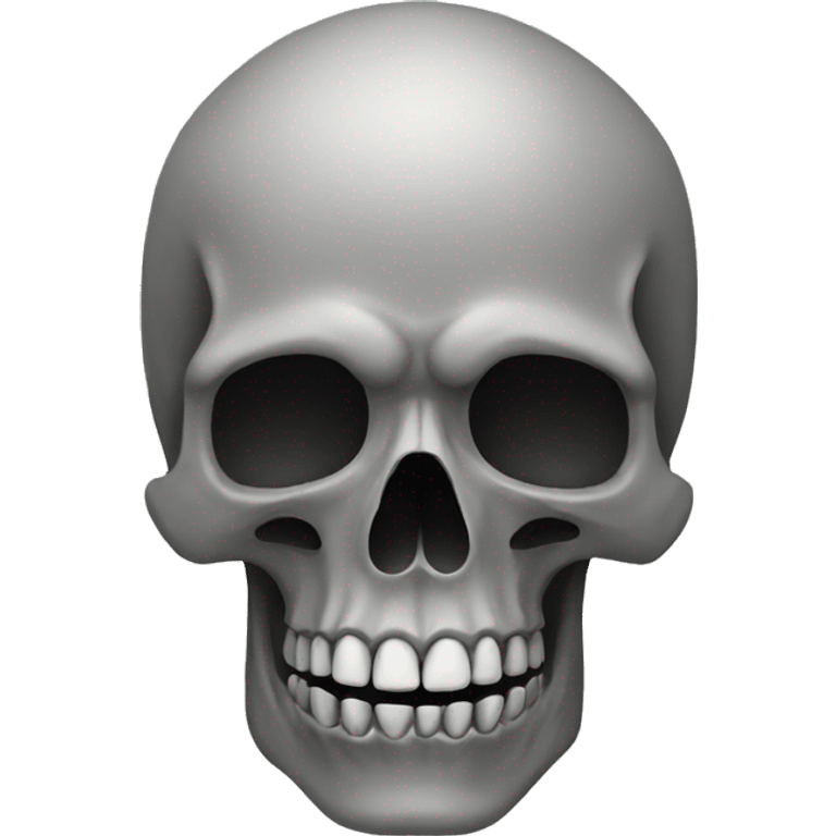 grey long skull emoji