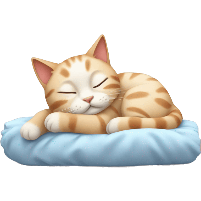 Cute cat is sleeping emoji