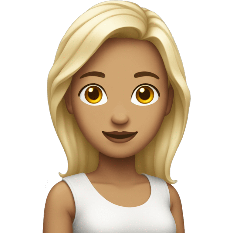 mujer joven piel blanca emoji