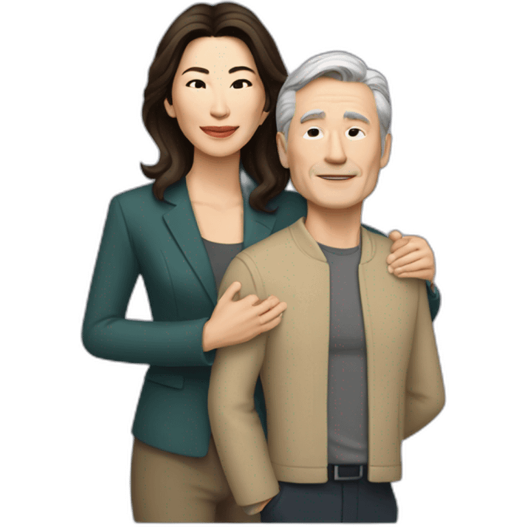 michelle yeoh holding carrying a middle aged white man emoji