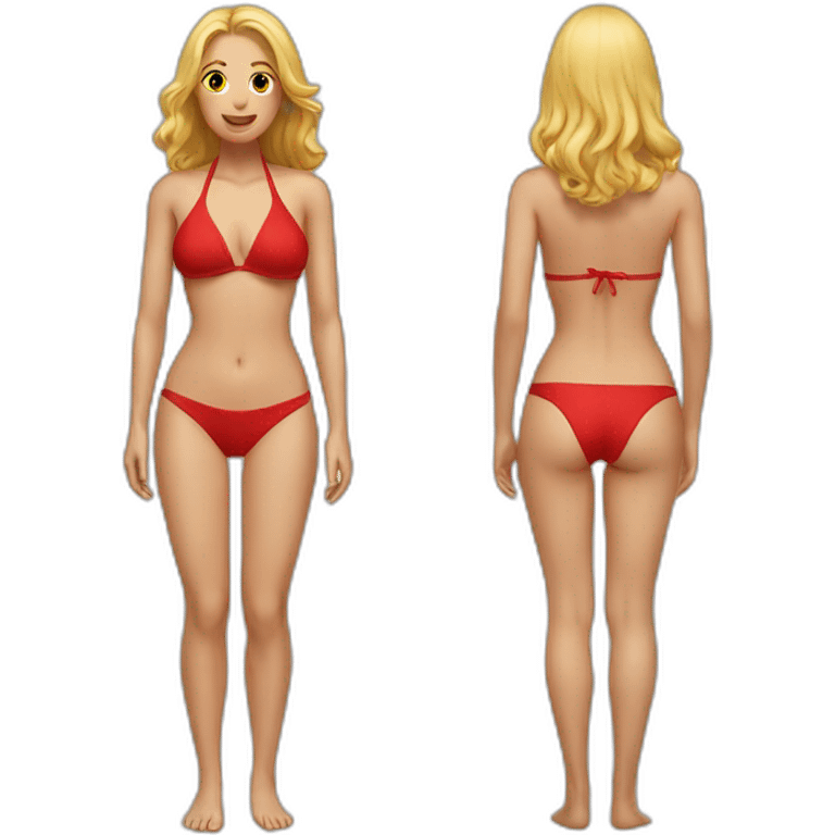 Red bikini emoji