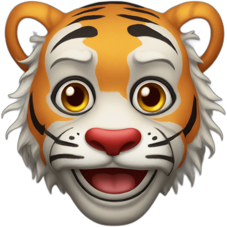 tiger clown emoji