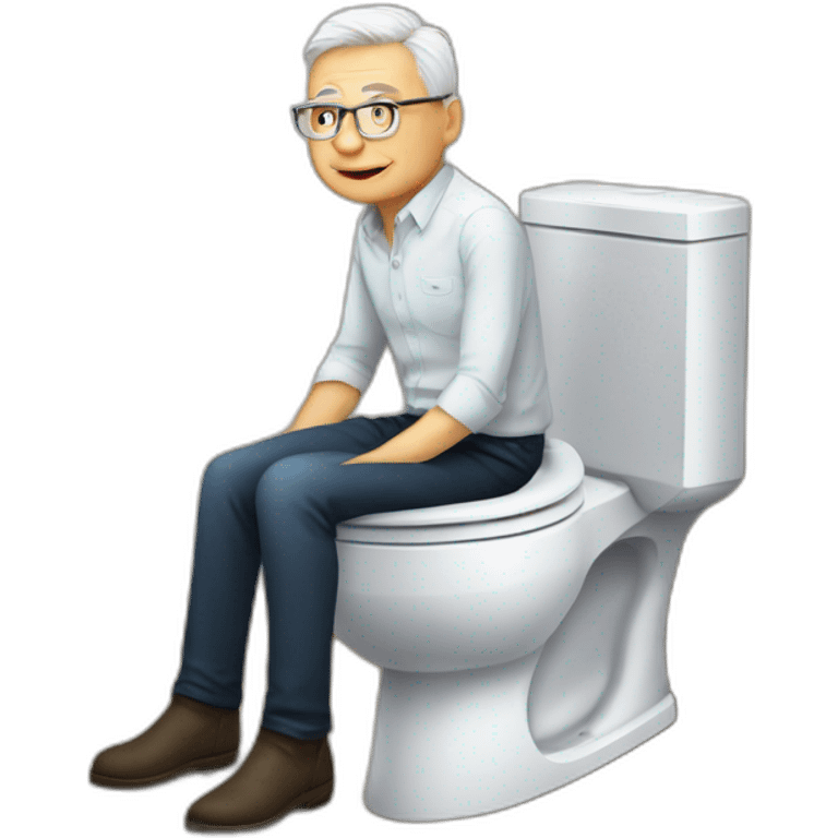 Eduard Limonov sitting on the toilet emoji