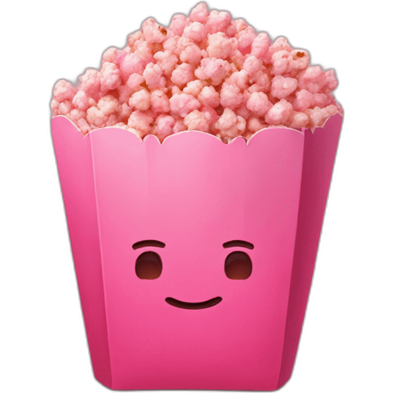 pink popcorn bag with red cancel sign emoji