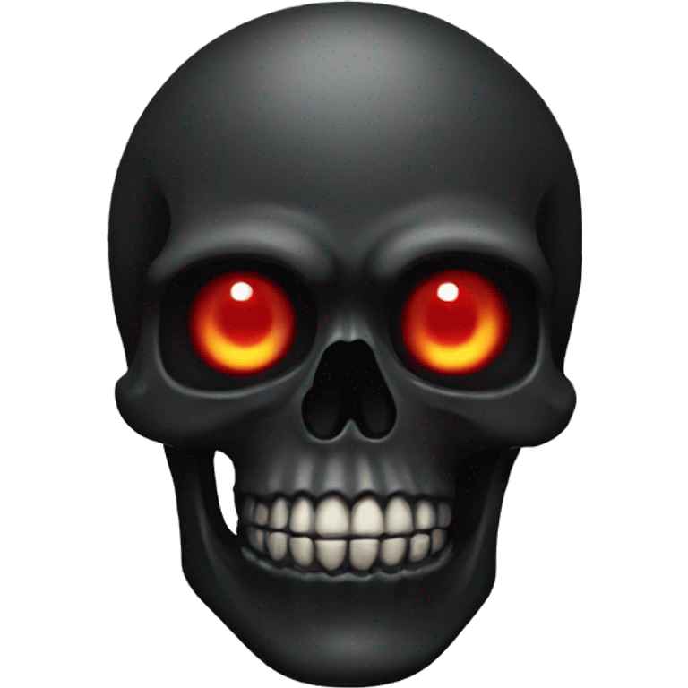 black skull red eyes  emoji