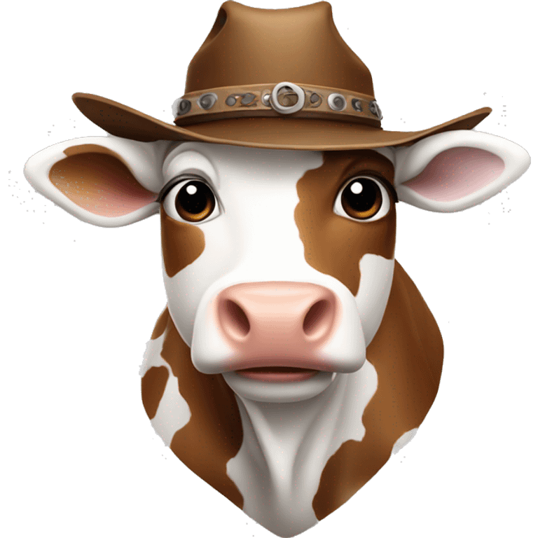 Cow with a cowboy hat emoji