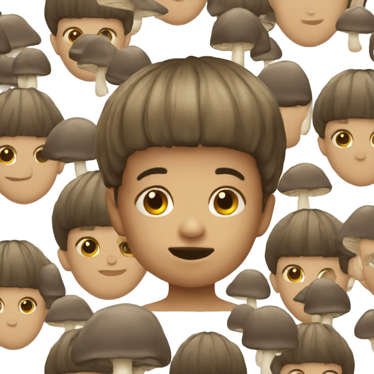 mushroom haircut toddler emoji