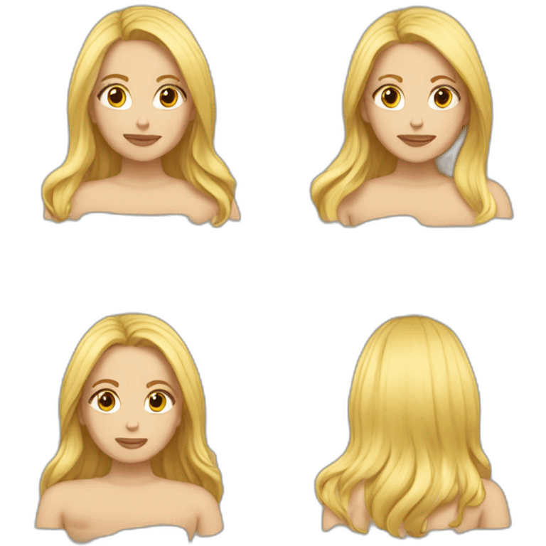 Blonde hot giel with long hair emoji