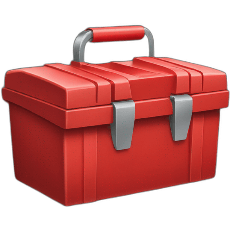 opened red tool box emoji